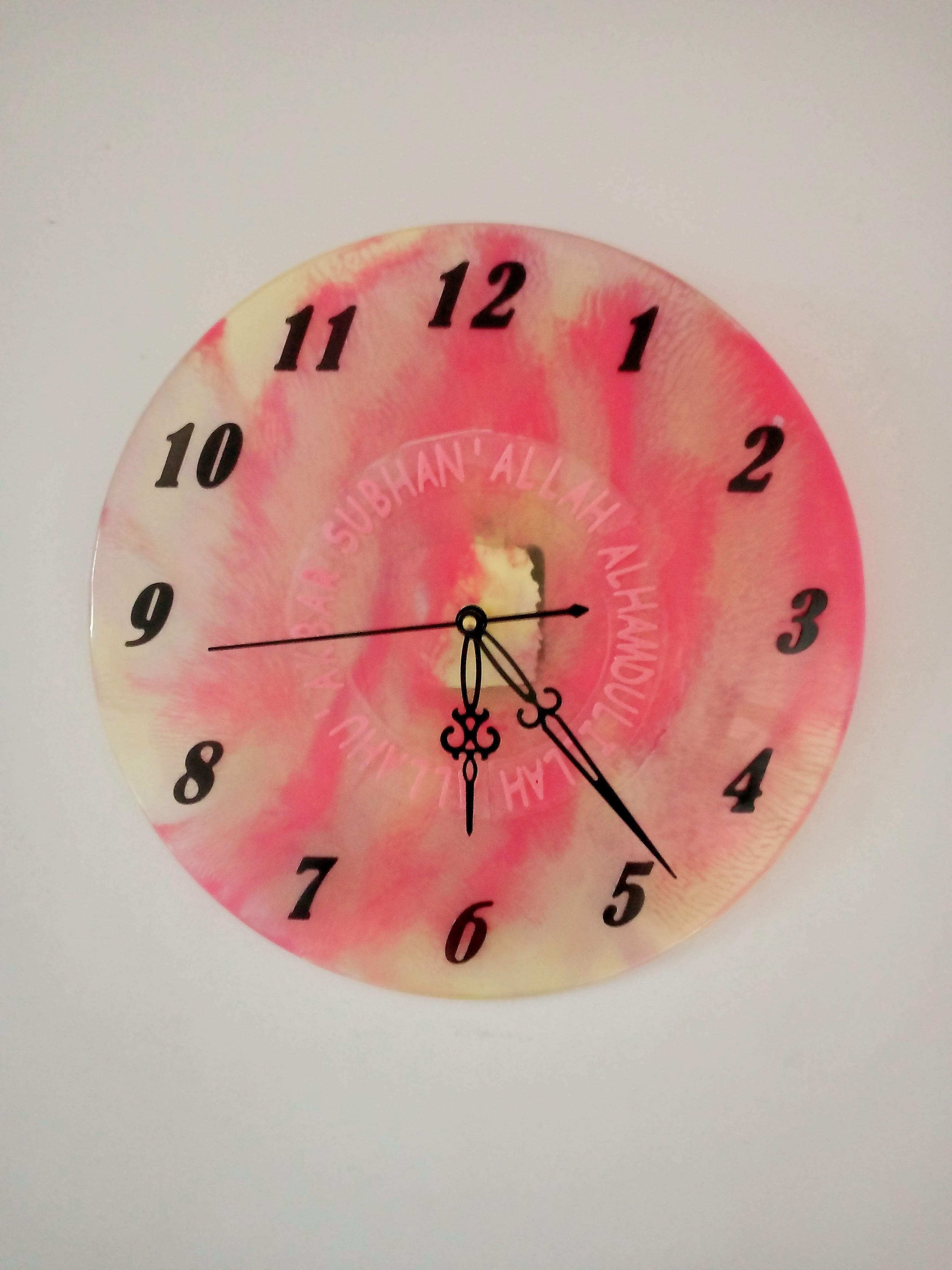 SubhanAllah, Alhamdulillah, Allahu Akbar 3D Wall Clock (XL) 20003