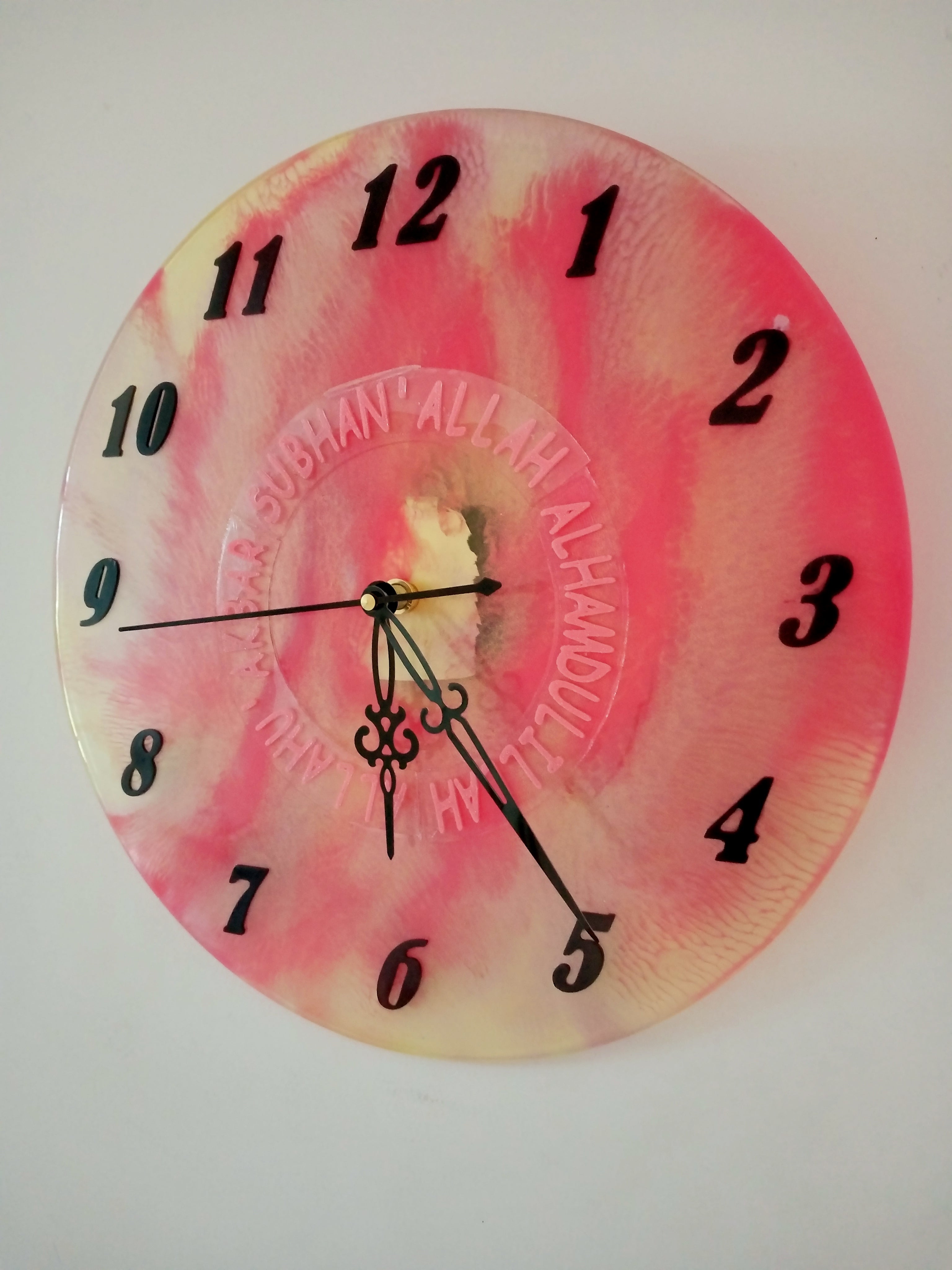 SubhanAllah, Alhamdulillah, Allahu Akbar 3D Wall Clock (XL) 20003